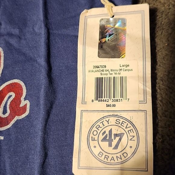 '47 Brand NHL Colorado Avalanche Women's Large T-Shirt - New - Picture 3 of 5